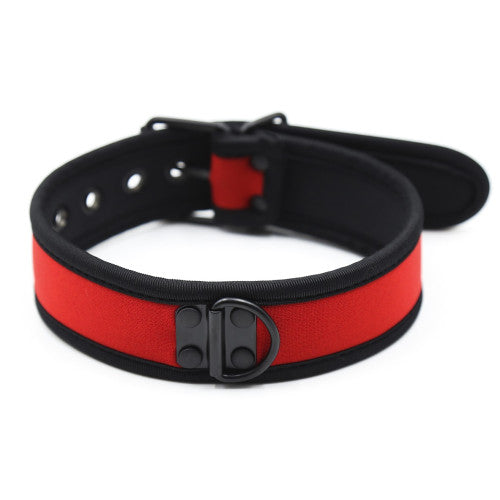 Naughty Toys Adjustable Red Black Neck Collar