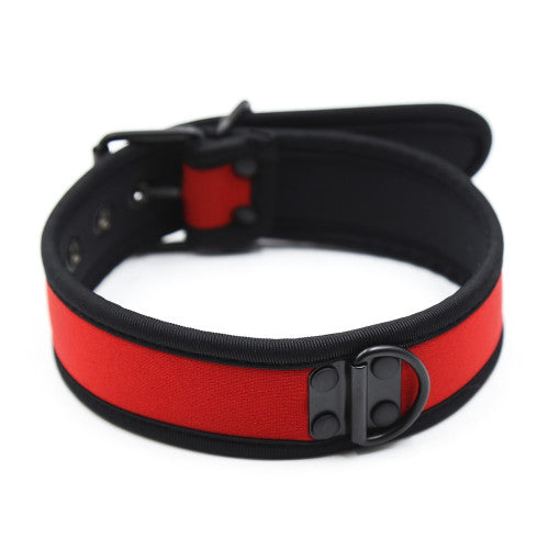 Naughty Toys Adjustable Red Black Neck Collar