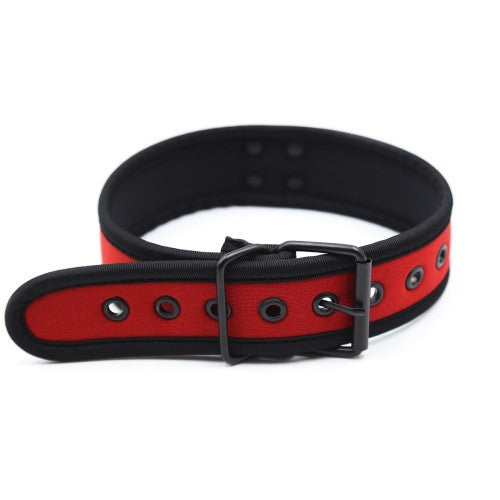 Naughty Toys Adjustable Red Black Neck Collar