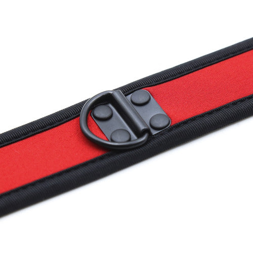 Naughty Toys Adjustable Red Black Neck Collar