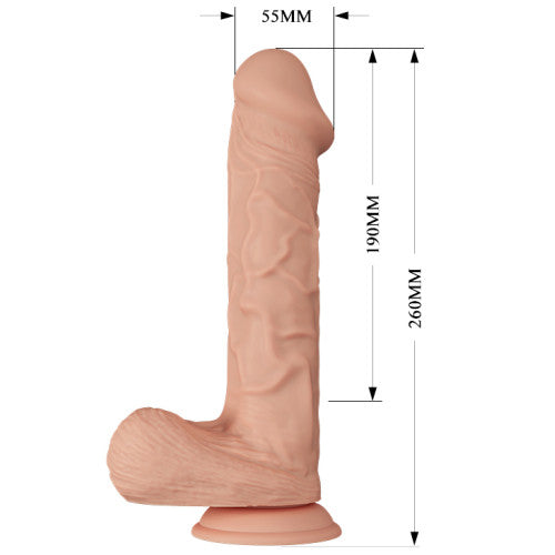 BERGISI R-controlled vibrating dildo with suction 26 x Ø 5 cm