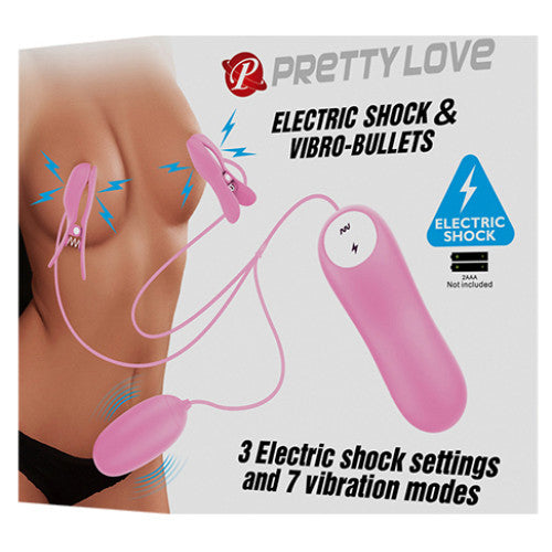 Pretty LOVE Electric Shock Nipple Clamps & Vagina Egg