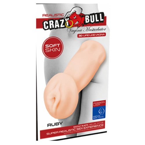 CRAZY BULL RUBY realistic vibrating vagina 14 x 6 cm