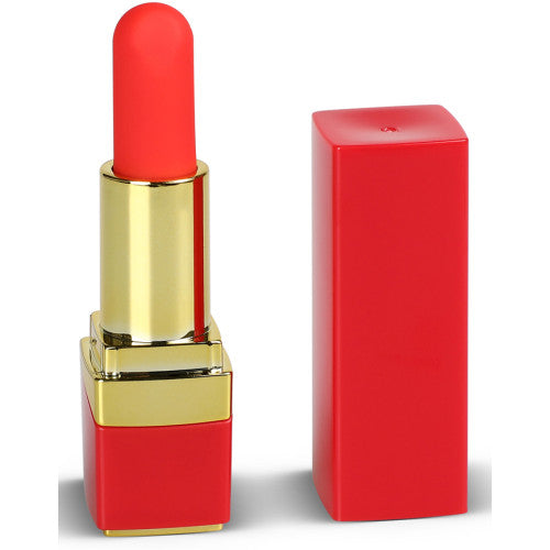 10 Speed Red Rechargeable Silicone Vibrating Lipstick