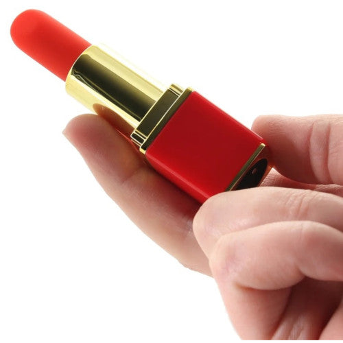 10 Speed Red Rechargeable Silicone Vibrating Lipstick
