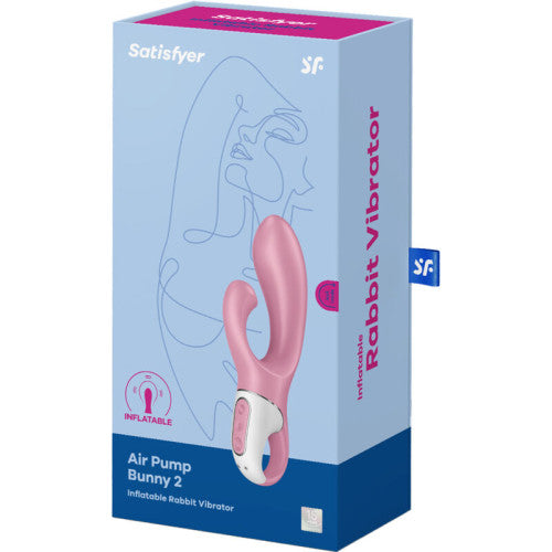 Satisfyer Air Pump Bunny 2 Inflatable G Spot and Clitoral Stimulator Pink