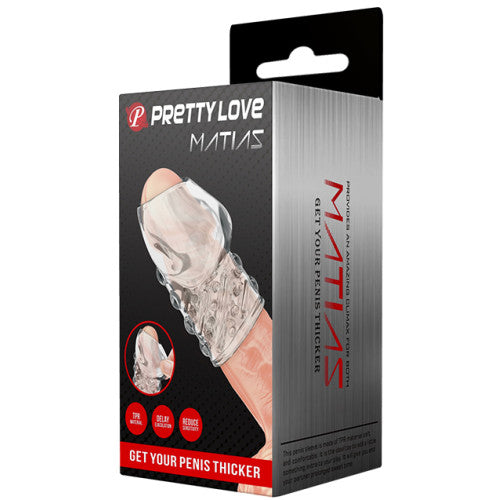 PRETTY LOVE MATIAS soft penis head sleeve CLEAR