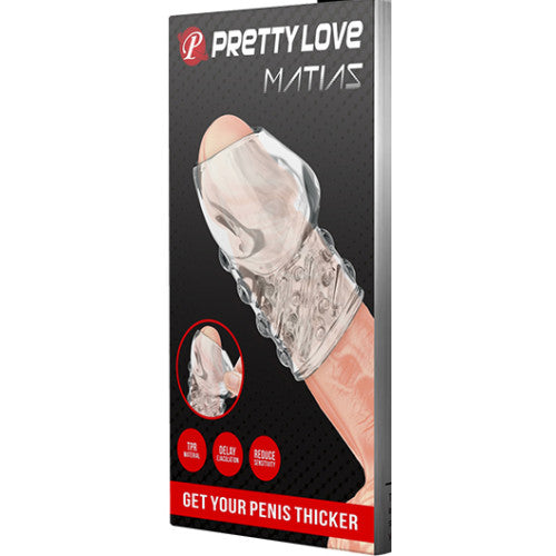 PRETTY LOVE MATIAS soft penis head sleeve CLEAR