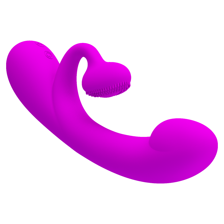 PRETTY LOVE Sincere rabbit vibrator with clitoral teaser scoop Purple