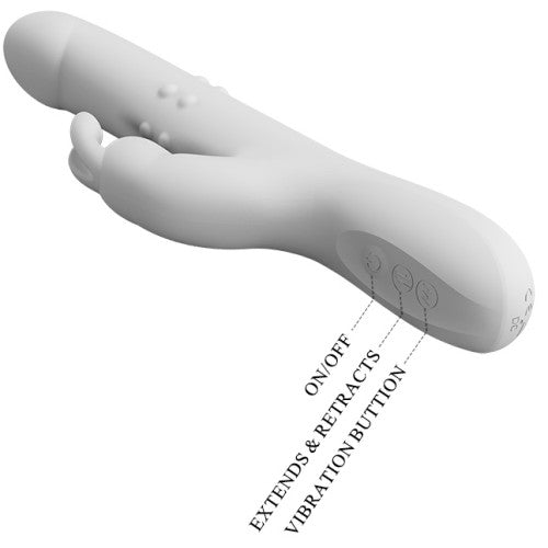 PRETTY Love Reese thrusting & rotating Rabbit vibrator WHITE