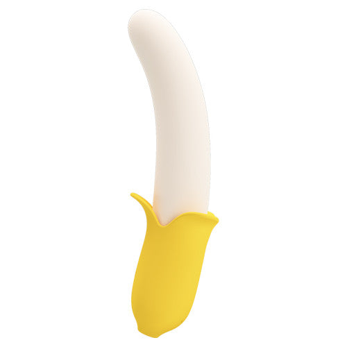 Pretty love Banana Geek silicone thrusting vibrator