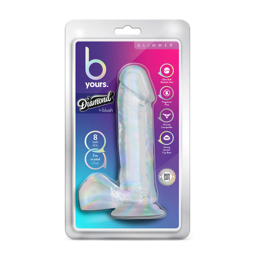 B YOURS Diamond Glimmer Dildo Clear 20 x 4.4 cm