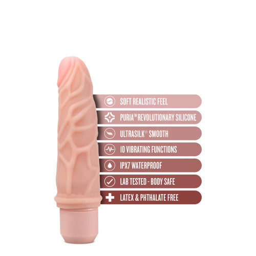 DR SKIN Dr Robert silicone vibrating dildo Beige 19 x 4.4 cm