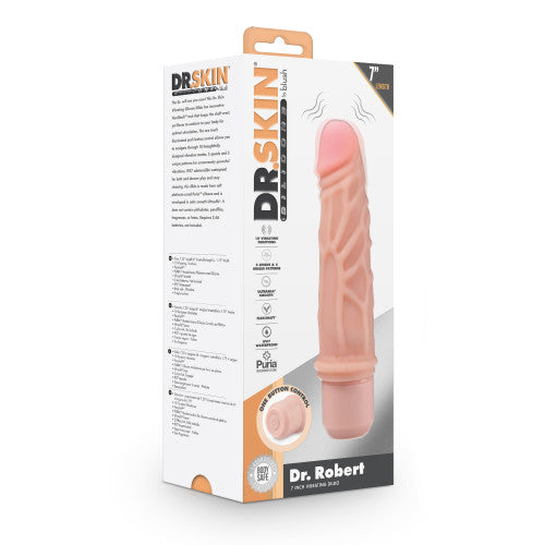 DR SKIN Dr Robert silicone vibrating dildo Beige 19 x 4.4 cm