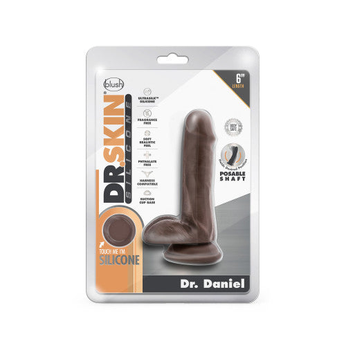 DR SKIN Dr Daniel dildo Chocolate 16.5 x 3.2 cm