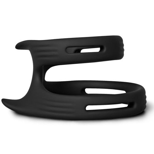 TOYBOY Silicone Dual Penis Rings Black
