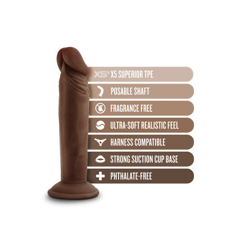 DR SKIN Plus Posable dildo Chocolate 16.5 x 3.8 cm