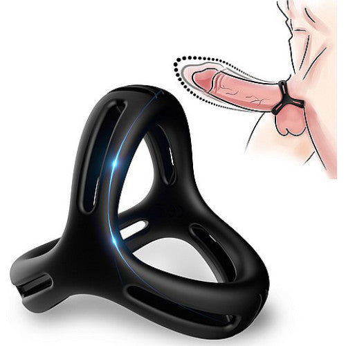 TOYBOY 3 in 1 Ultra Soft Cock Ring Type II BLACK