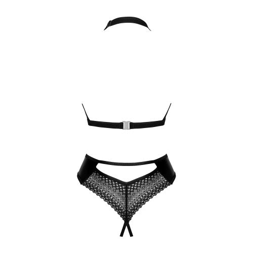 Obsessive Norides crotchless teddy Black
