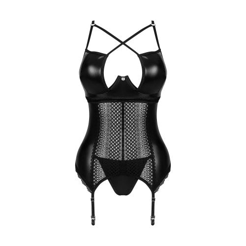 Obsessive Norides corset and thong Black
