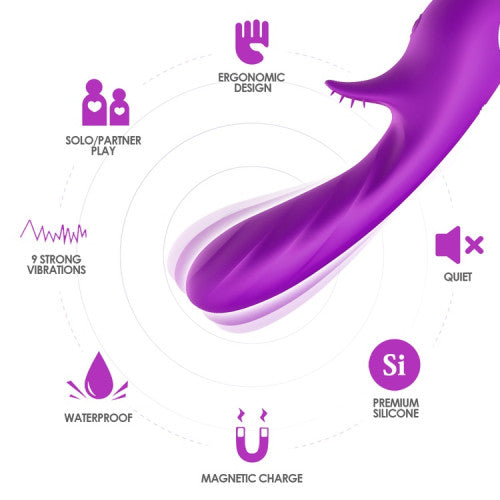 TOYBOX PERCHES PLUS Flex vibrator PURPLE