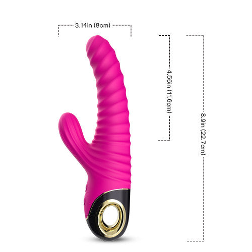 TOYBOX ORGASM-ME silicone rabbit vibrator PINK