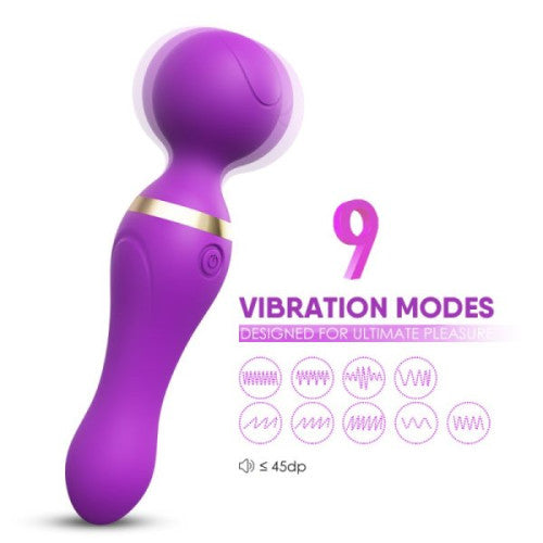 JAMES TOYBOX vibrating magic silicone wand Purple 19 cm