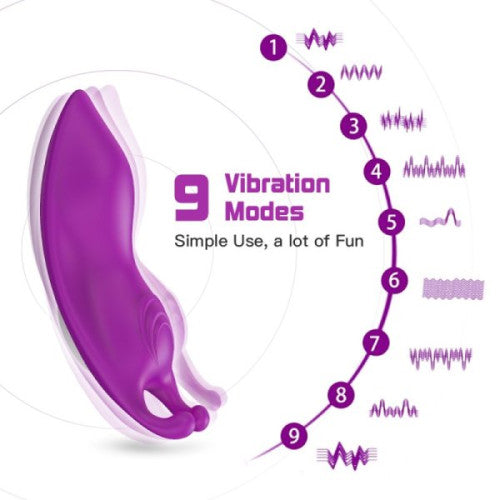 QUEEN'S wearable CLIP-ON vibrator with remote control PURPLE