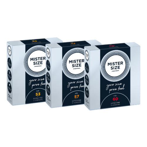 MISTER SIZE Trial Set 53-57-60 (3 x 3 condoms)