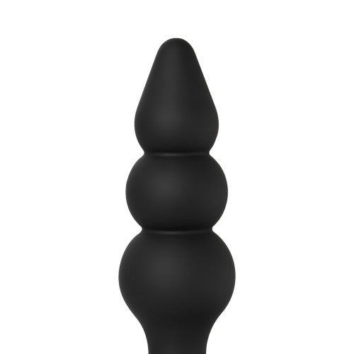 3 pcs Black color Silicone Beaded Butt plug set