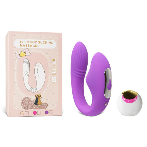 Remote Controlled Couples Vibrator with Sucking Function