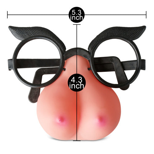 Tits shape nose with Eye-glasses