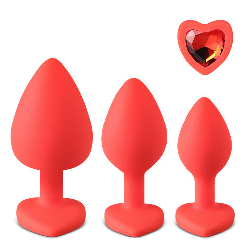 Butt Plugs set Red Heart