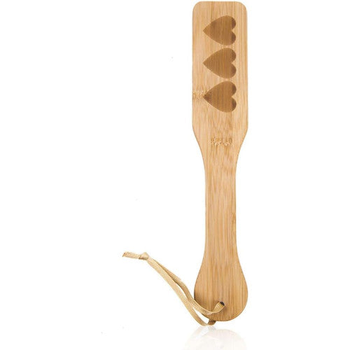 NAUGHTY TOYS Heart pattern bamboo Paddle 32 cm