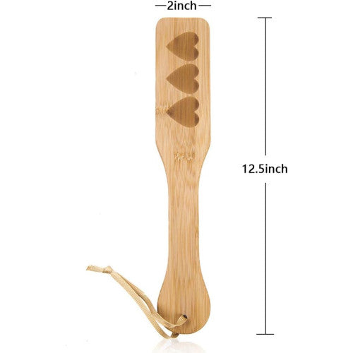 NAUGHTY TOYS Heart pattern bamboo Paddle 32 cm