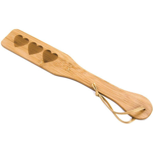 NAUGHTY TOYS Heart pattern bamboo Paddle 32 cm