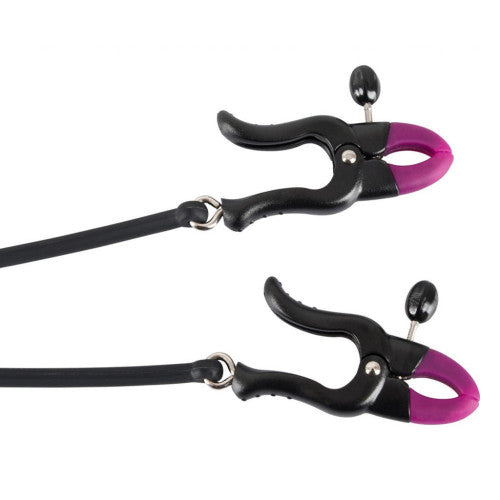 Bad Kitty Cock Ring with Clamps