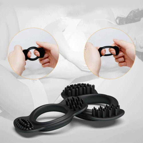 Set of two Flexible silicone stretchy cock rings