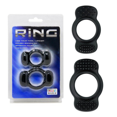 Set of two Flexible silicone stretchy cock rings