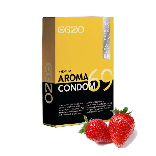 Egzo Strawberry Aroma 3 Condoms