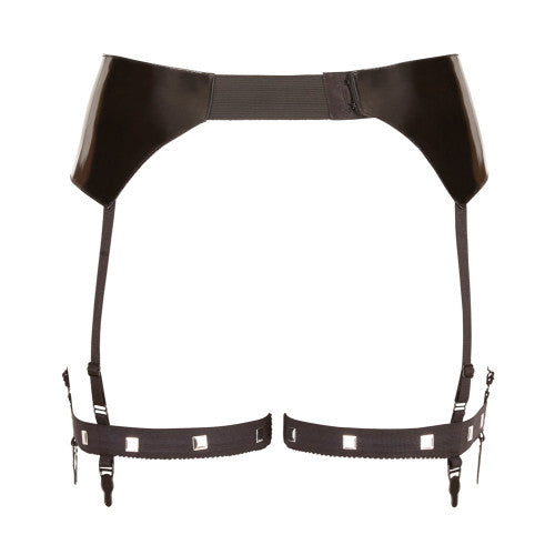 Shiny Suspender Belt with Clamps