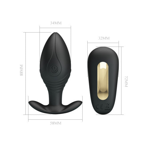 Pretty Love Regina Royal Pleasure Butt Plug Black-Gold