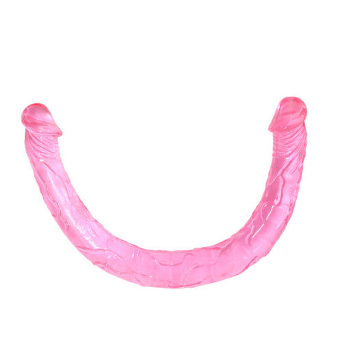 Double Dong Jelly Pink 45 cm