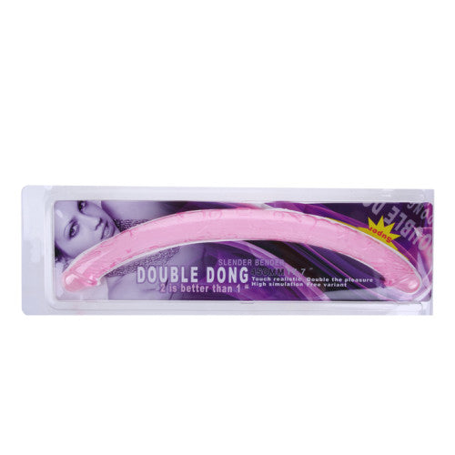 Double Dong Jelly Pink 45 cm