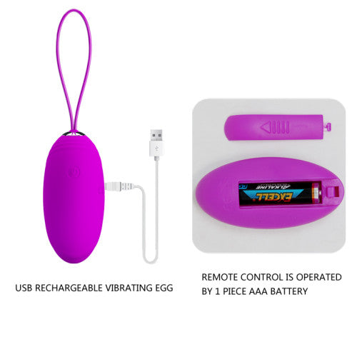 Pretty Love Jacqueline vibrating wireless remote controlled Egg