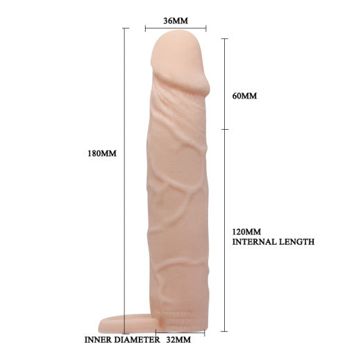 Pretty Love Penis Sleeve CyberSkin 18 cm