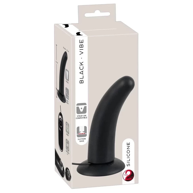 Vibrator with suction cup Black Vibe