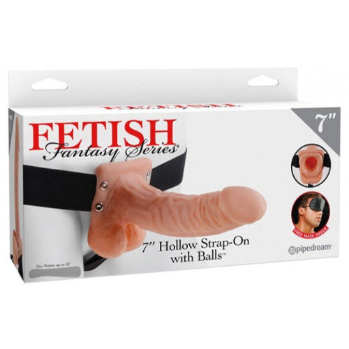 Fetish Fantasy Series 7'' Hollow Strap-On with Balls Flesh