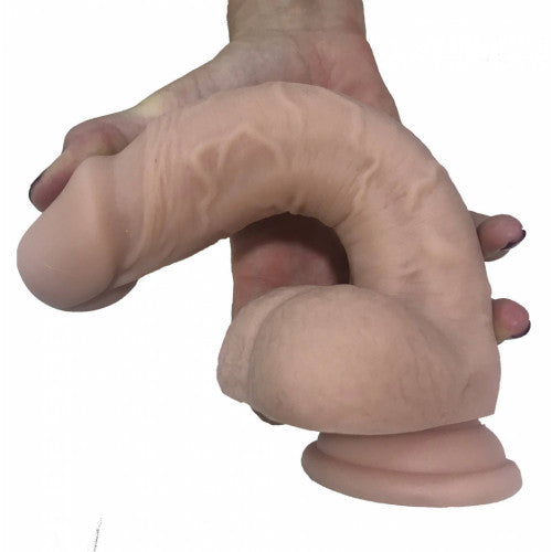 Flesh White Premium Platinum Liquid Silicone Dong 15cm