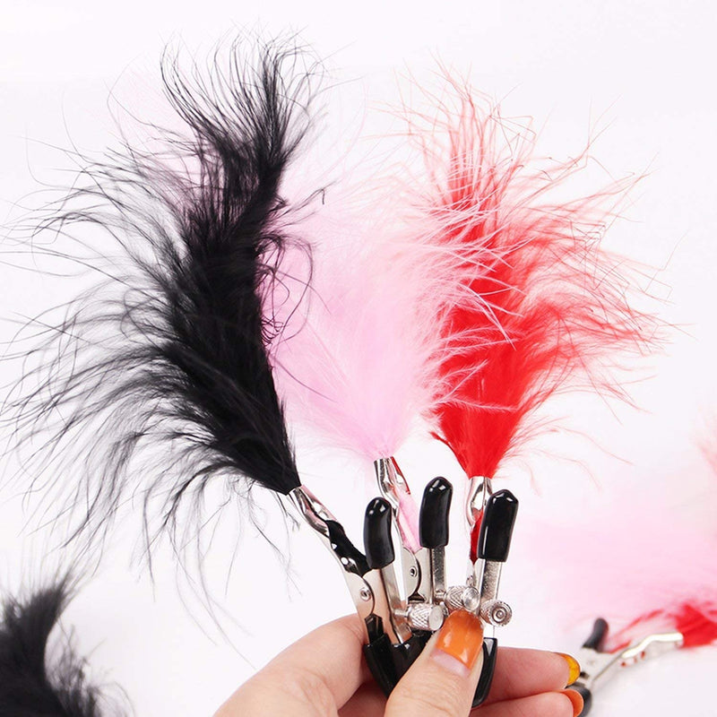 Naughty Toys Feather Nipple Clamps